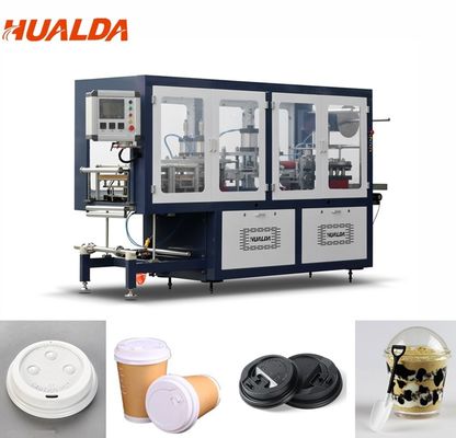中国 機械0.1から1.5厚さMmのシートの形作る自動使い捨て可能なプラスチックふた サプライヤー